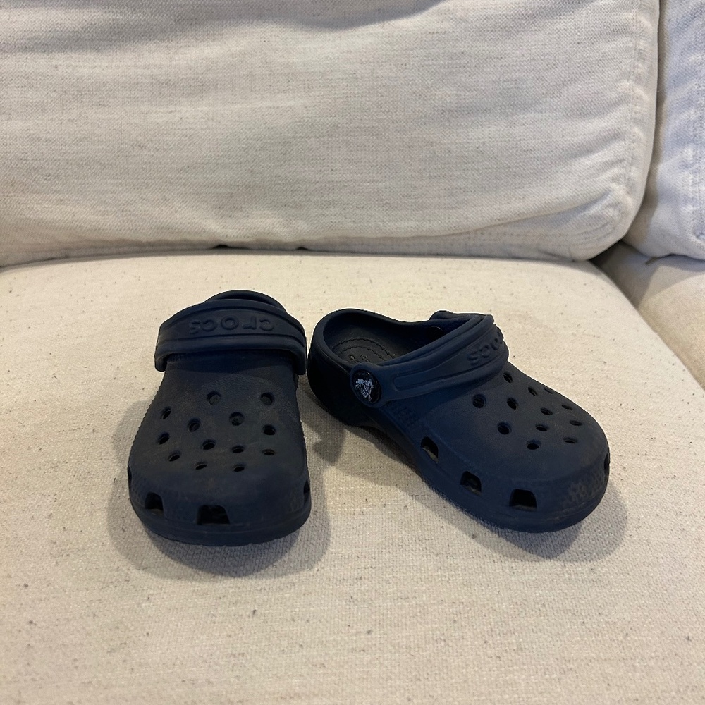 Navy crocs